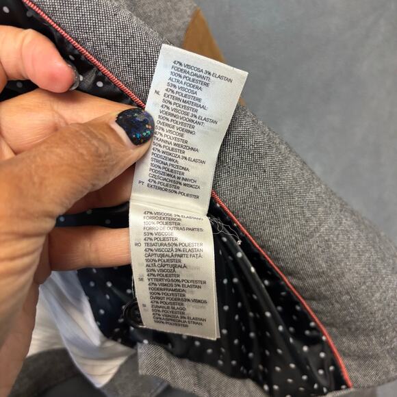 H&M Tailored Gray Blazer – Women’s Size 4 Career Work Jacket Lightweight Modern - Picture 12 of 14